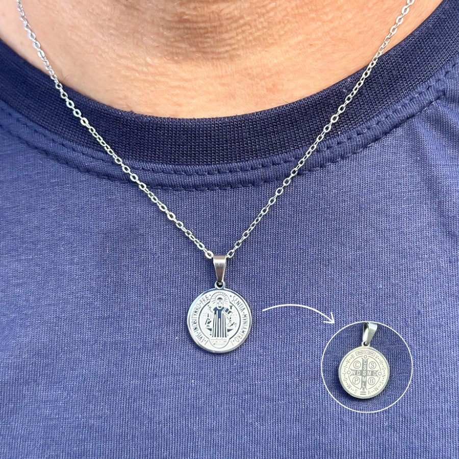 Colar Aço São Bento