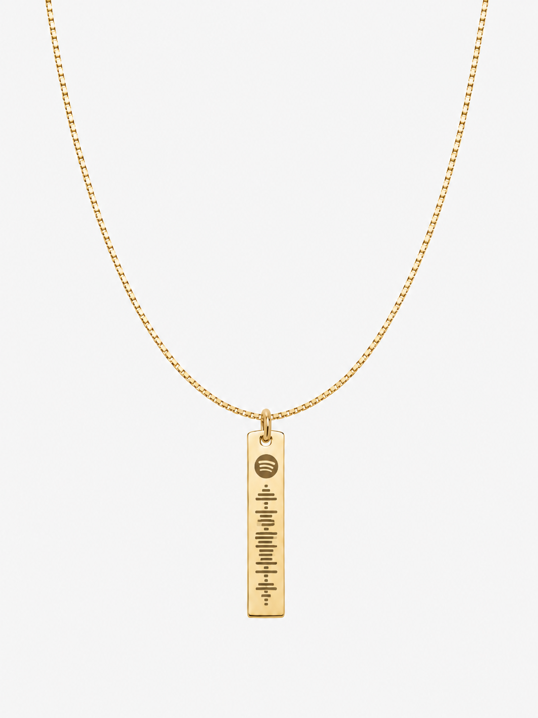 Colar Personalizado Spotify Folheado a Ouro 18K