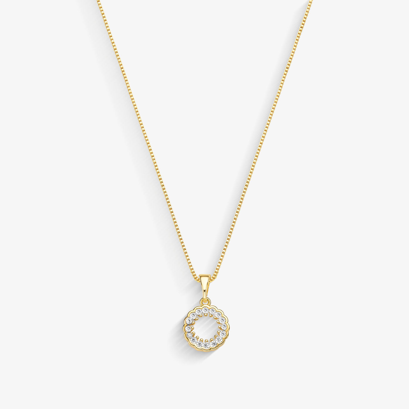 Colar Ponto de Luz Circular Folheado a Ouro 18k