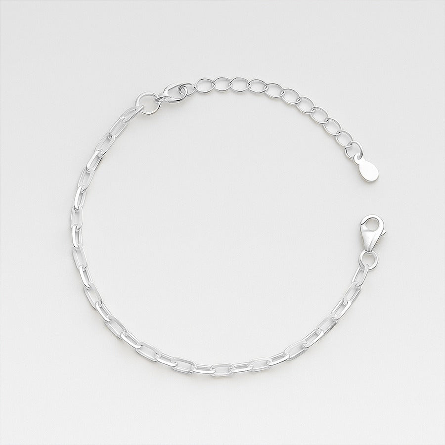 Pulseira Elo Cadeado Folheado a Prata