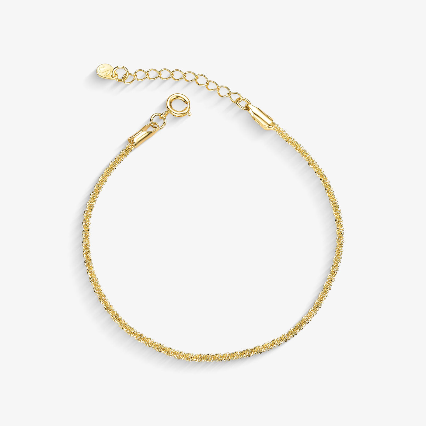 Pulseira Singapura Diamantado Folheado a Ouro18k