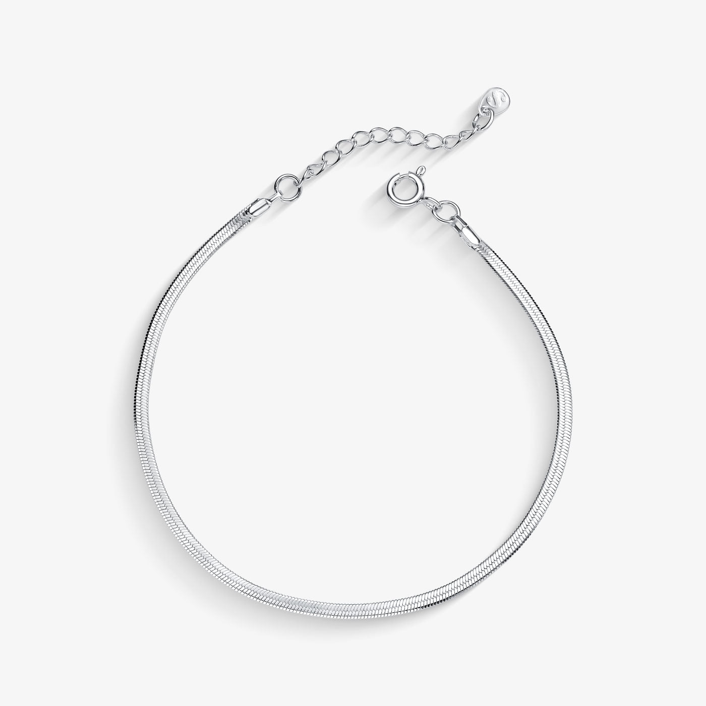 Pulseira Fina Laminada Folheado a Prata