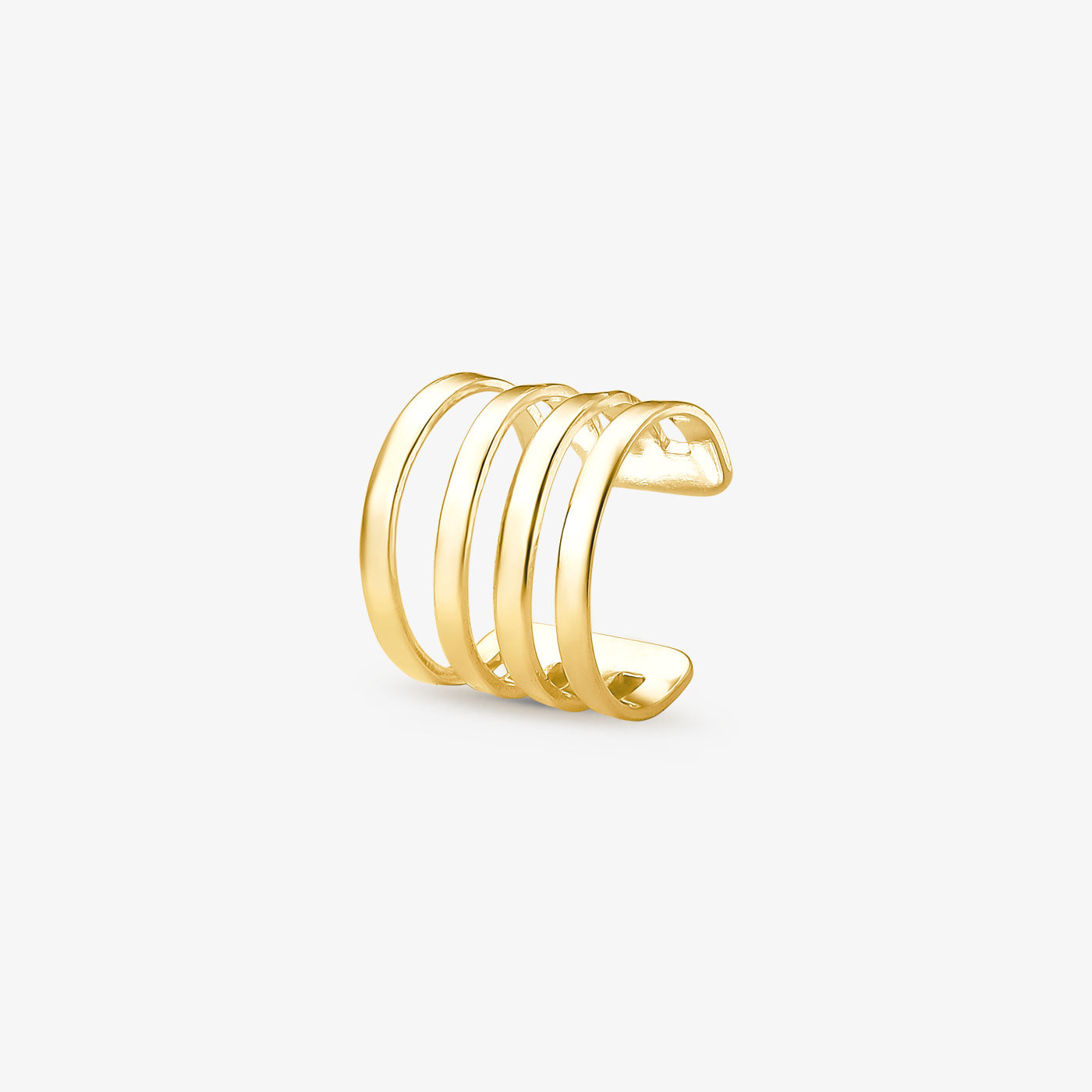 Piercing Fake Quatro Aros Folheado a Ouro 18k