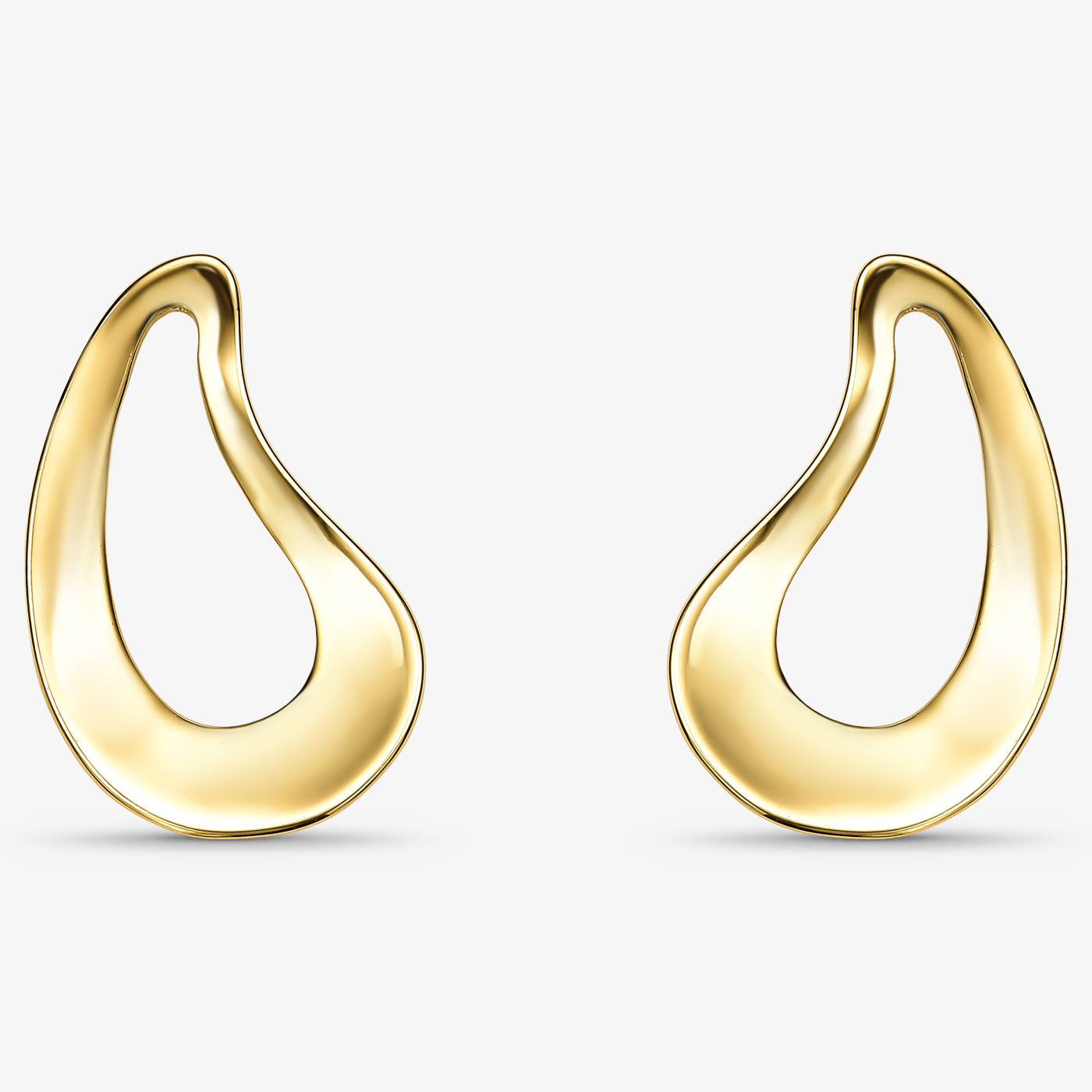 Brinco Gota Vazada Folheado a Ouro 18k