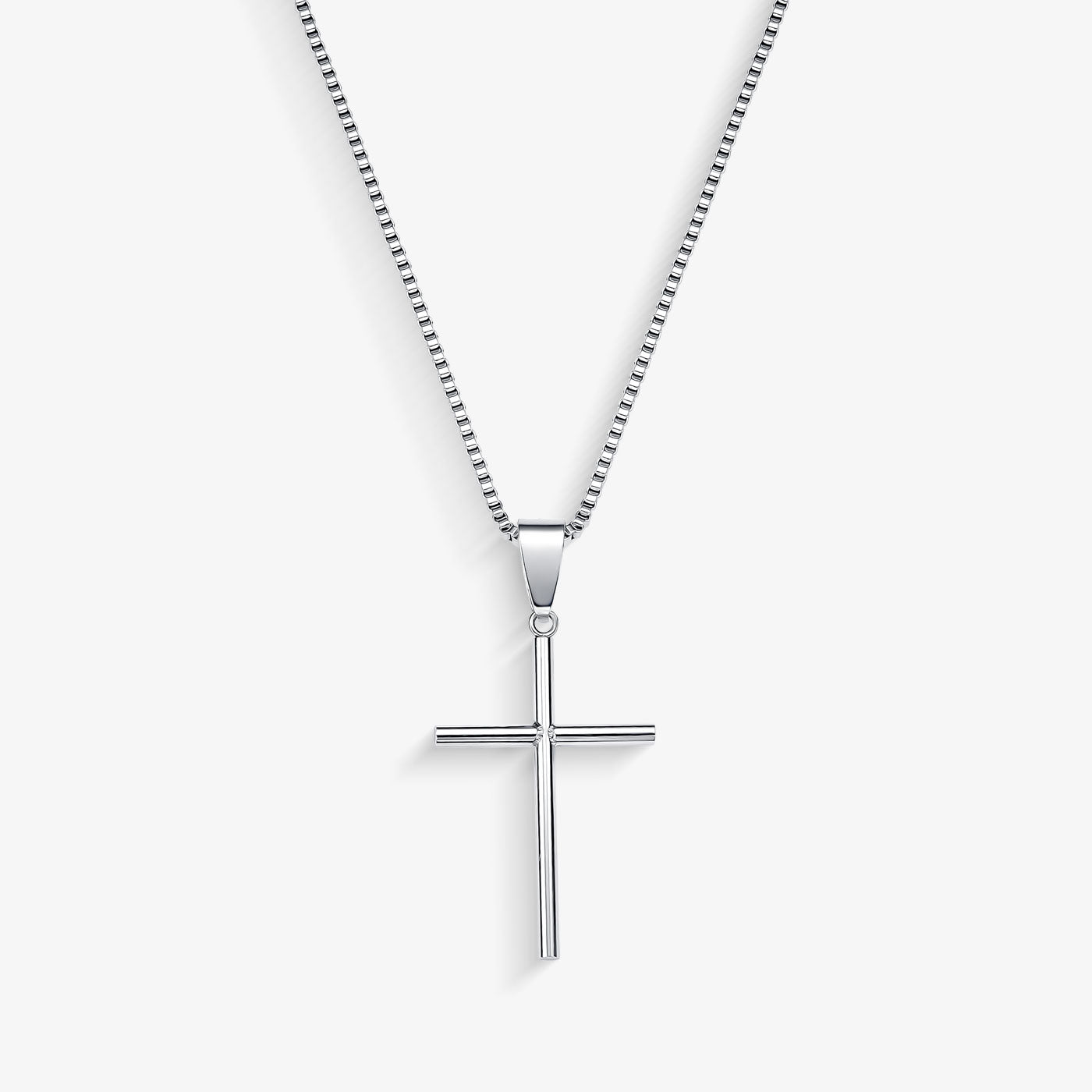 Corrente de Aço Masculina Crucifixo 70cm