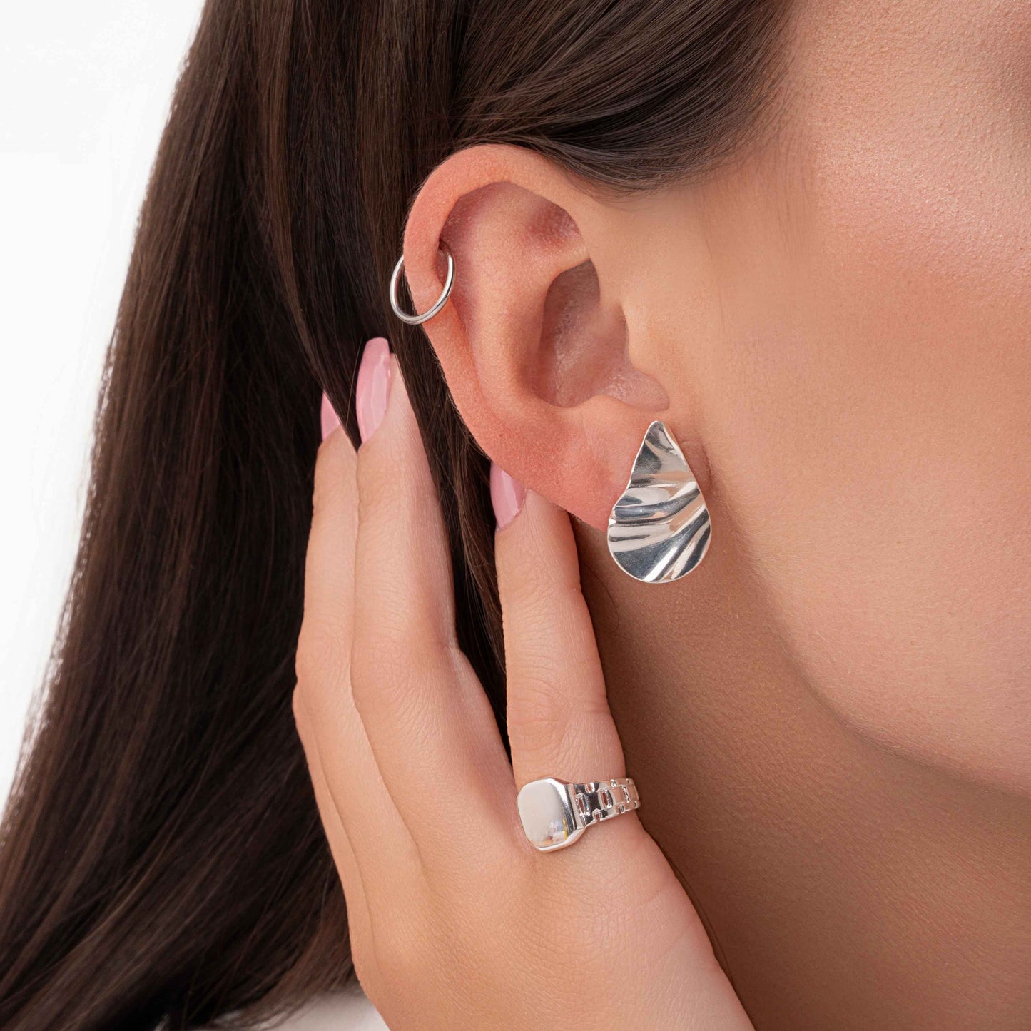 Piercing Nostril Prata Argola Lisa