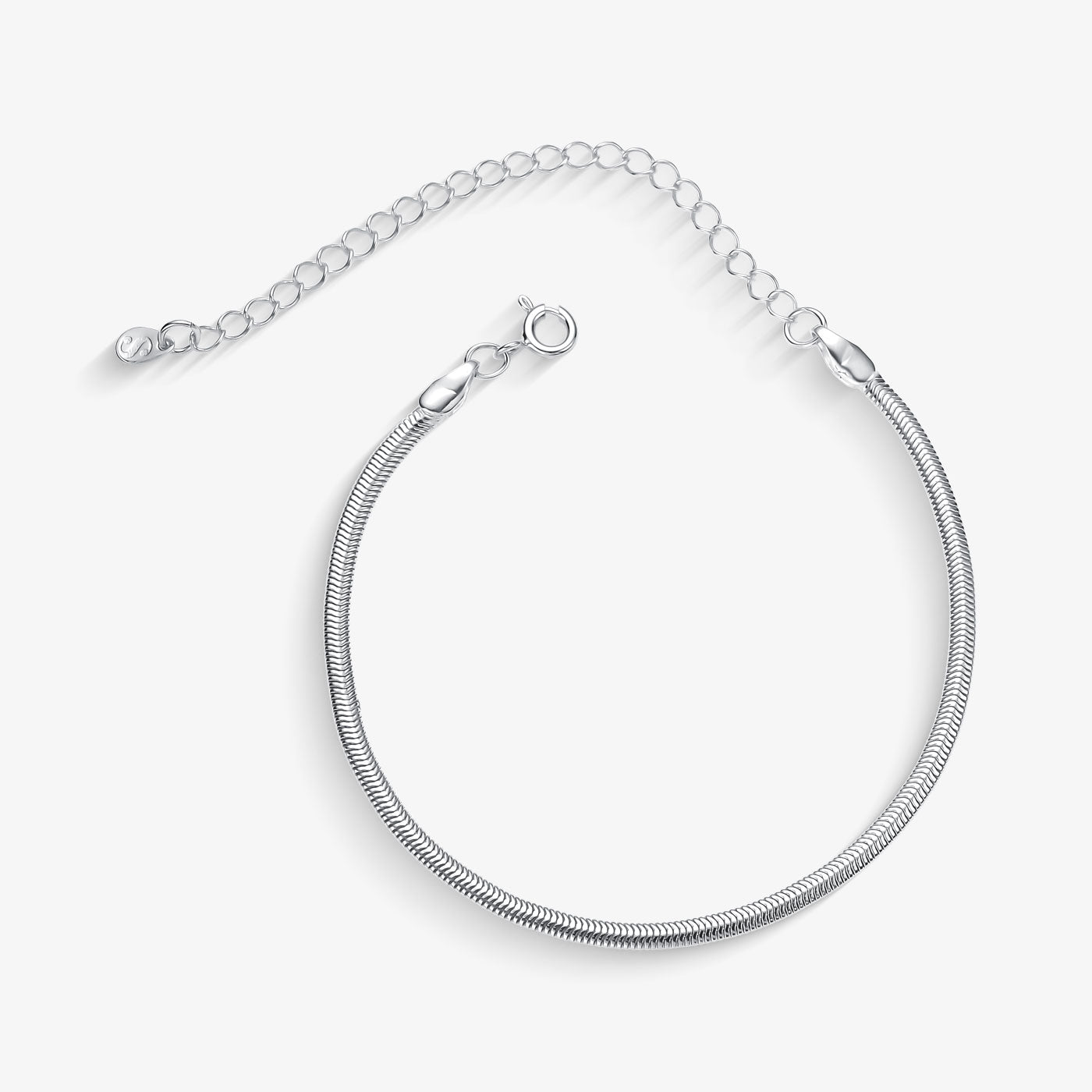 Pulseira Lacraia 2,5mm Folheado a Prata