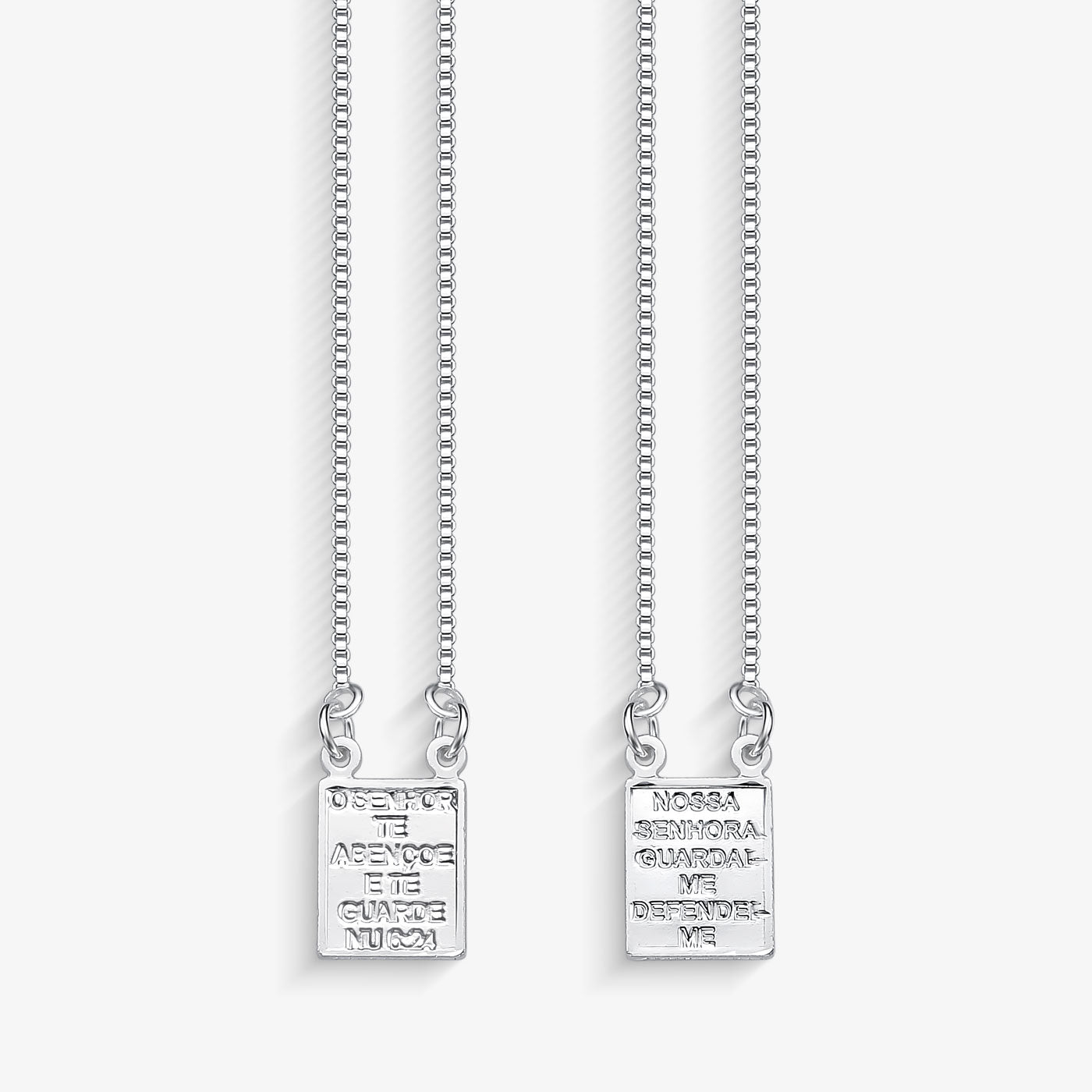 Colar Escapulario Folheado a Prata