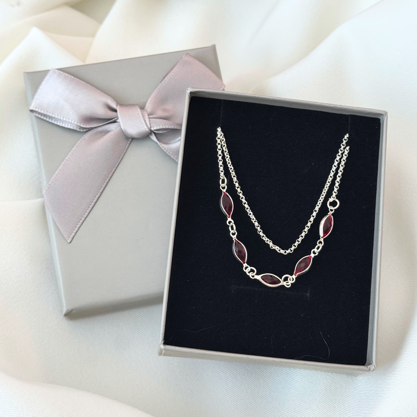 Caixa Presente Cinza Liso