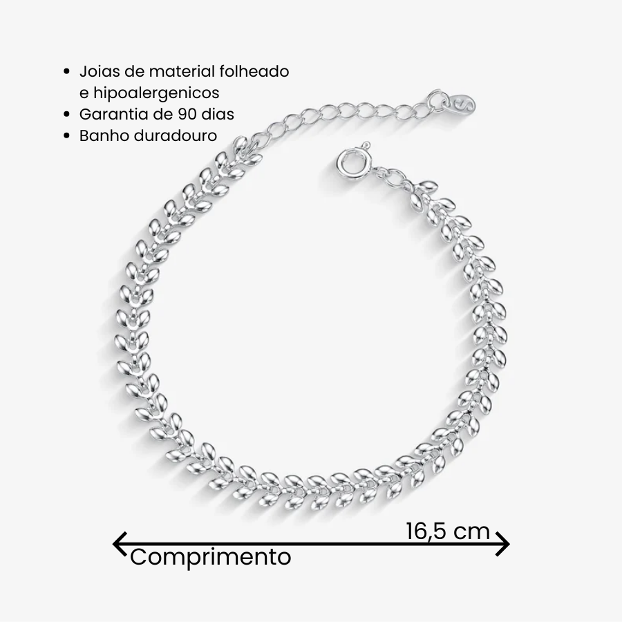 Pulseira Escama Folheado a Prata