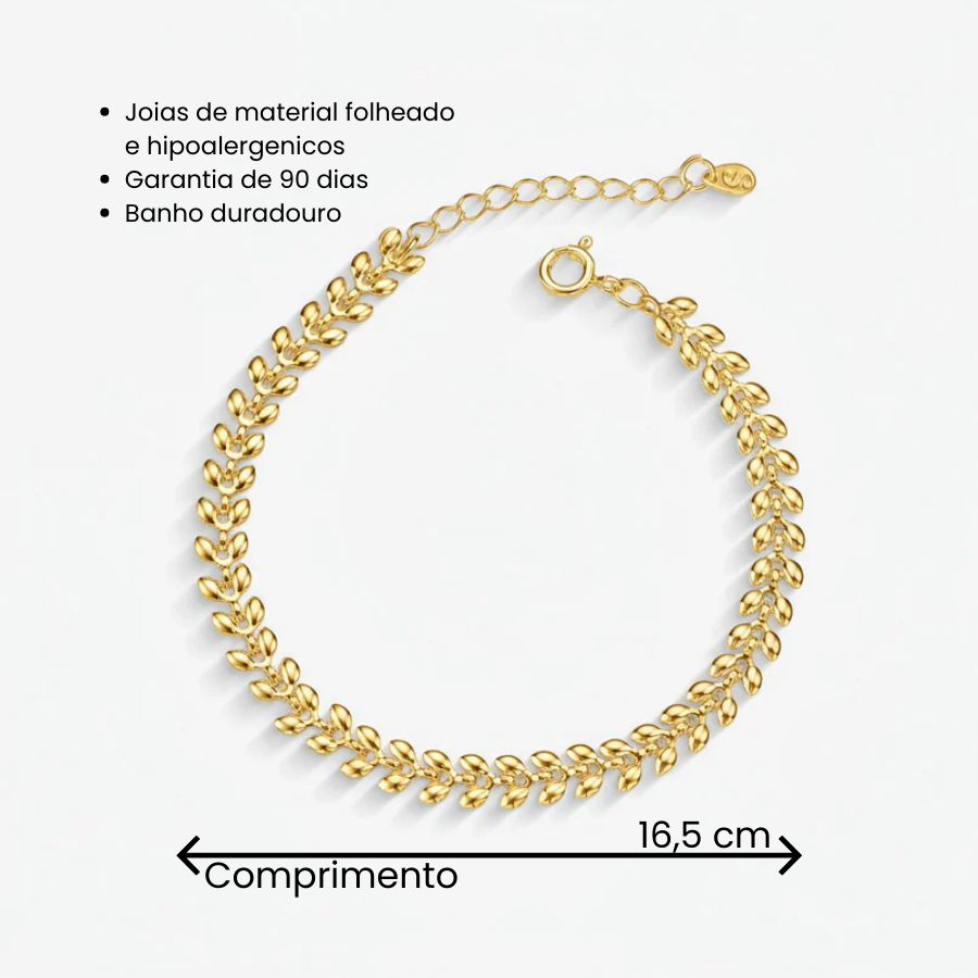 Pulseira Escama Folheado a Ouro 18k