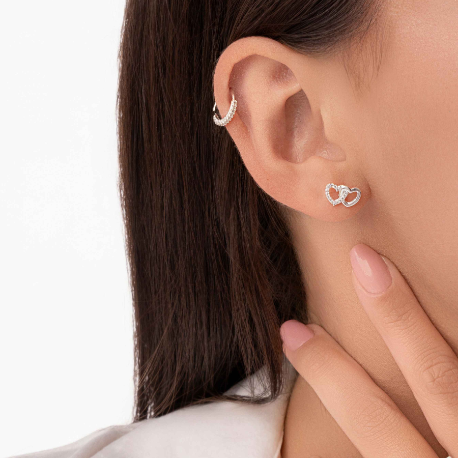 Piercing Nostril Prata Argola Cravejada