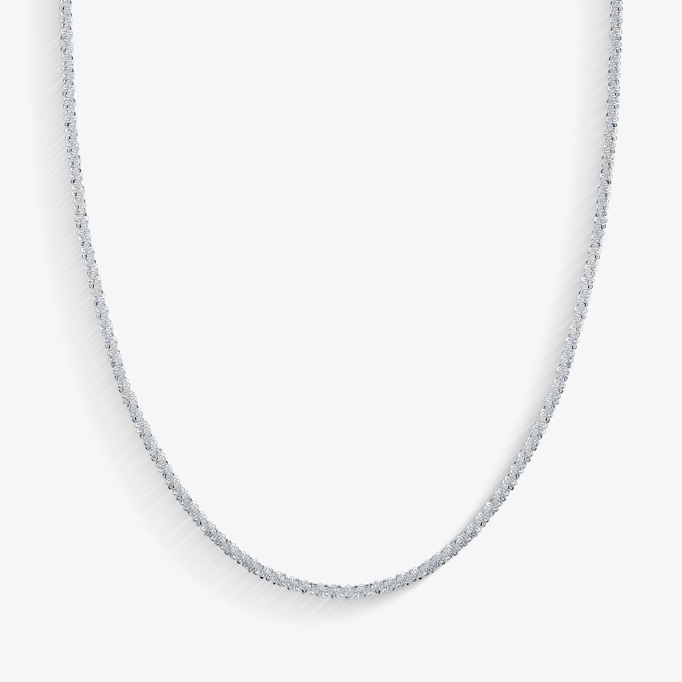 Colar Singapura Diamantado Folheado a Prata