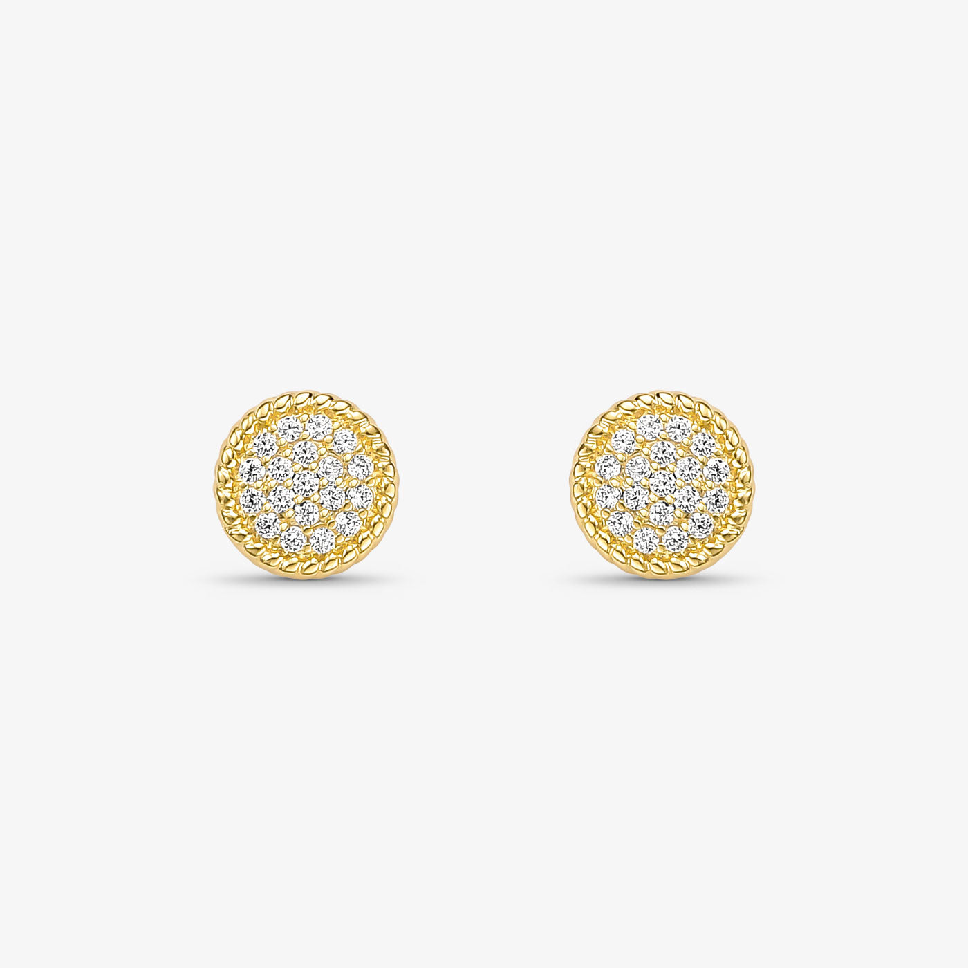 Brinco Circulo Achatado Folheado a Ouro 18k
