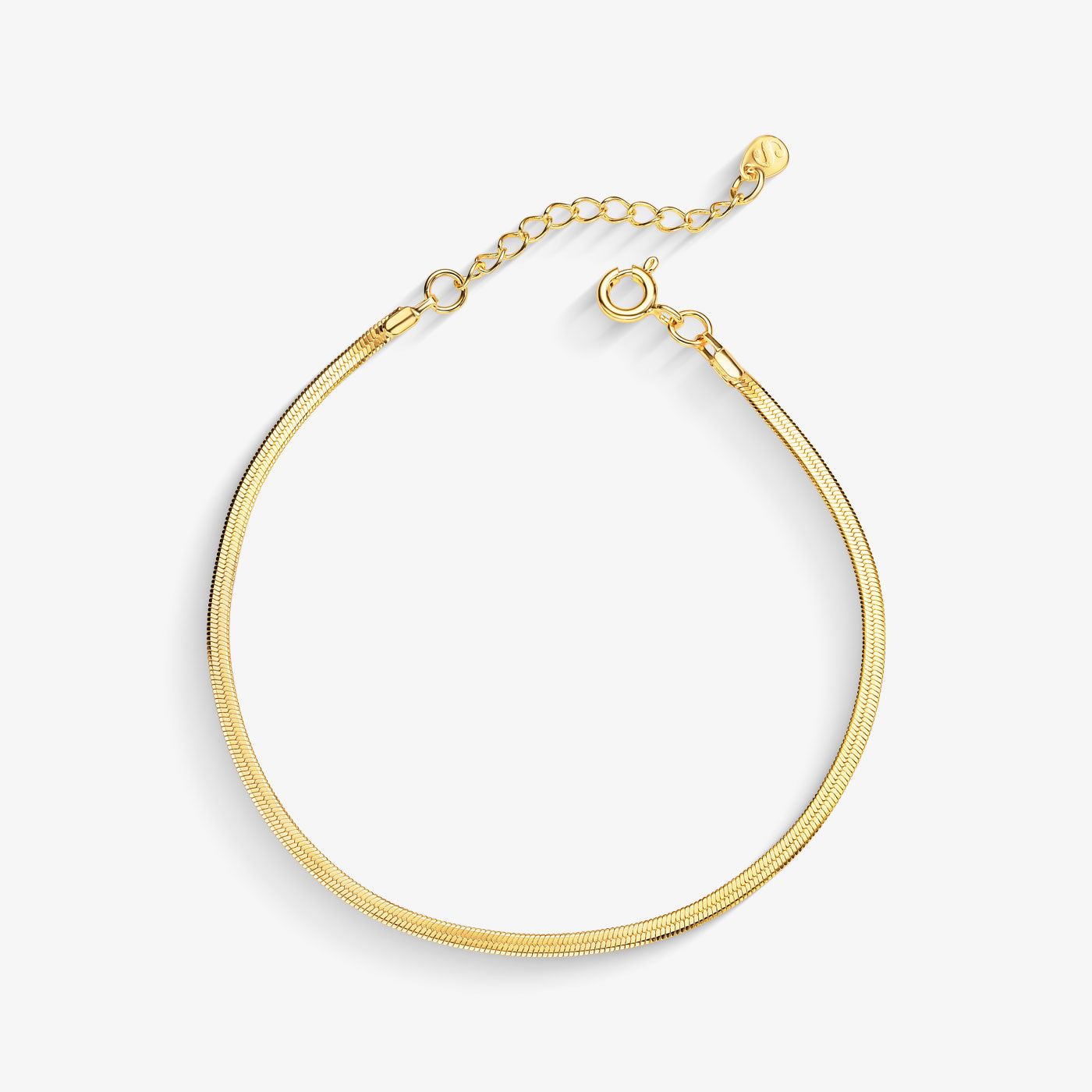 Pulseira Fina Laminada Folheado a Ouro 18k