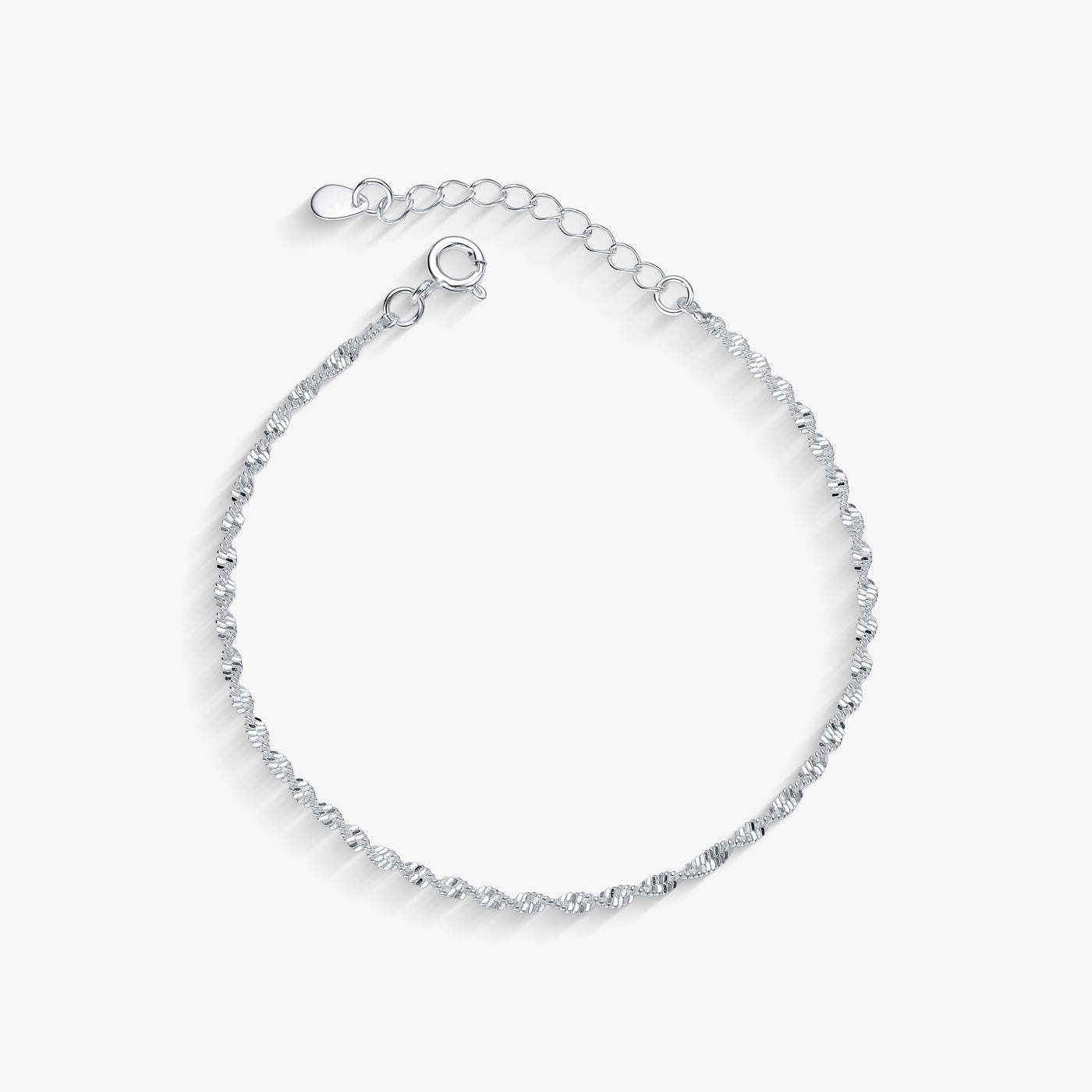 Pulseira Torcida Laminada Folheado a Prata