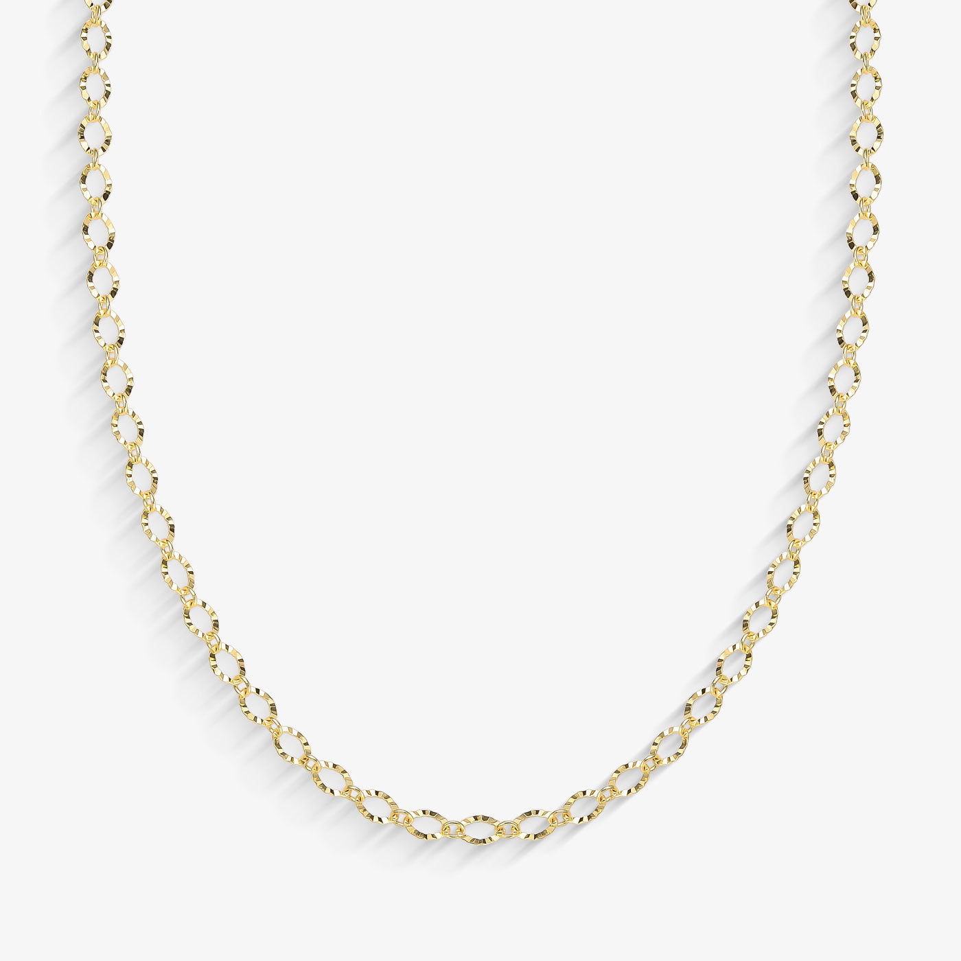 Choker Elo Português Texturizado Folheado a Ouro18k