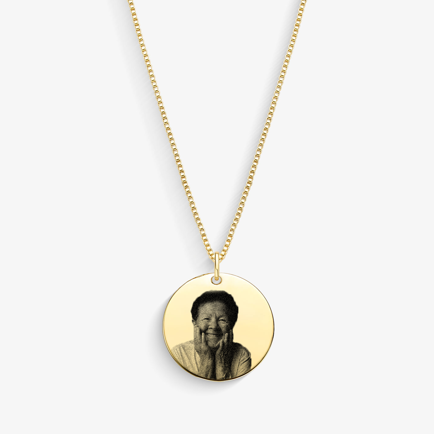 Colar Medalha com Foto Personalizado Folheado a Ouro 18K