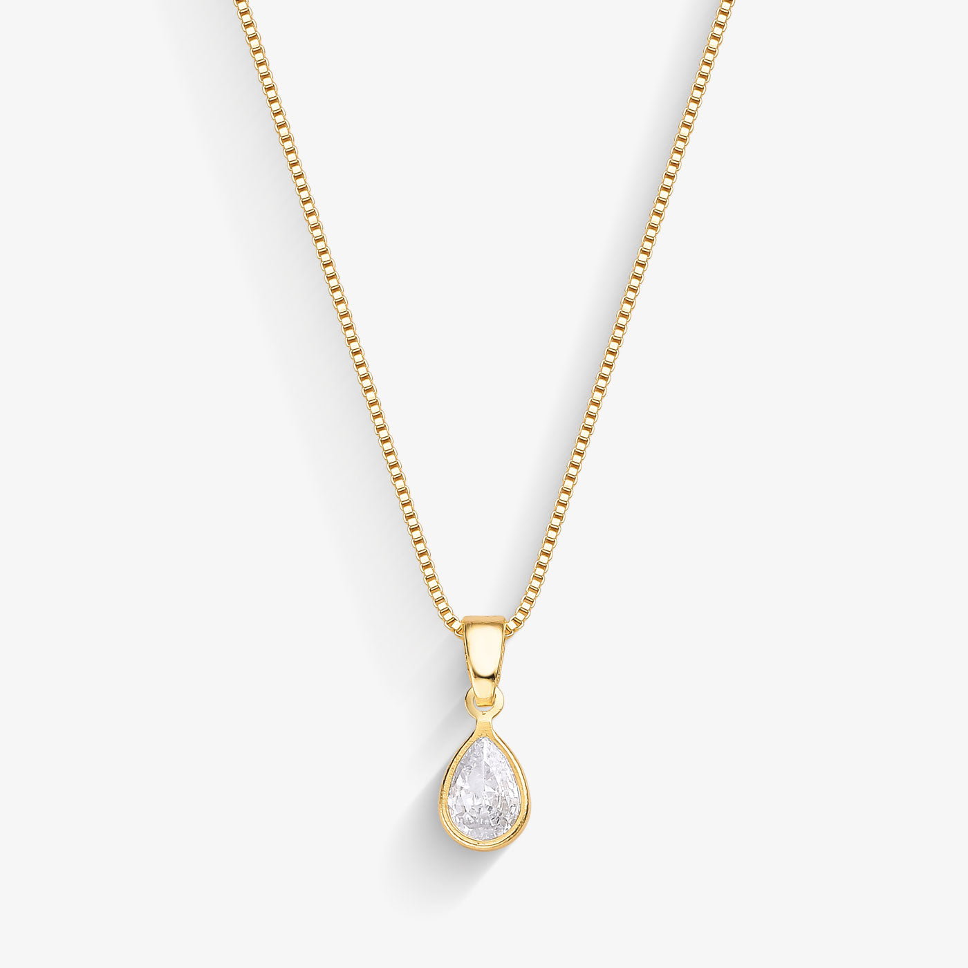 Colar Gota Ponto de Luz Folheado a Ouro 18k