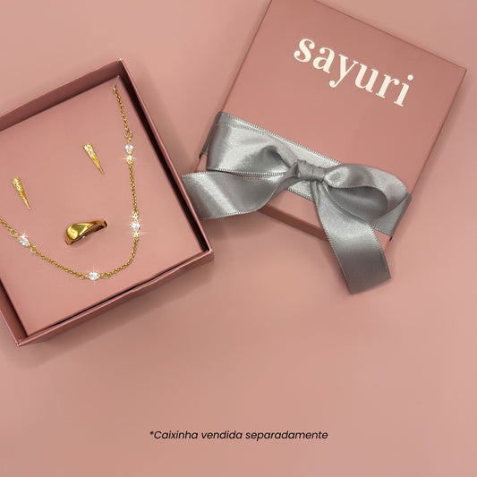 Mix Cristais Folheado a Ouro 18k
