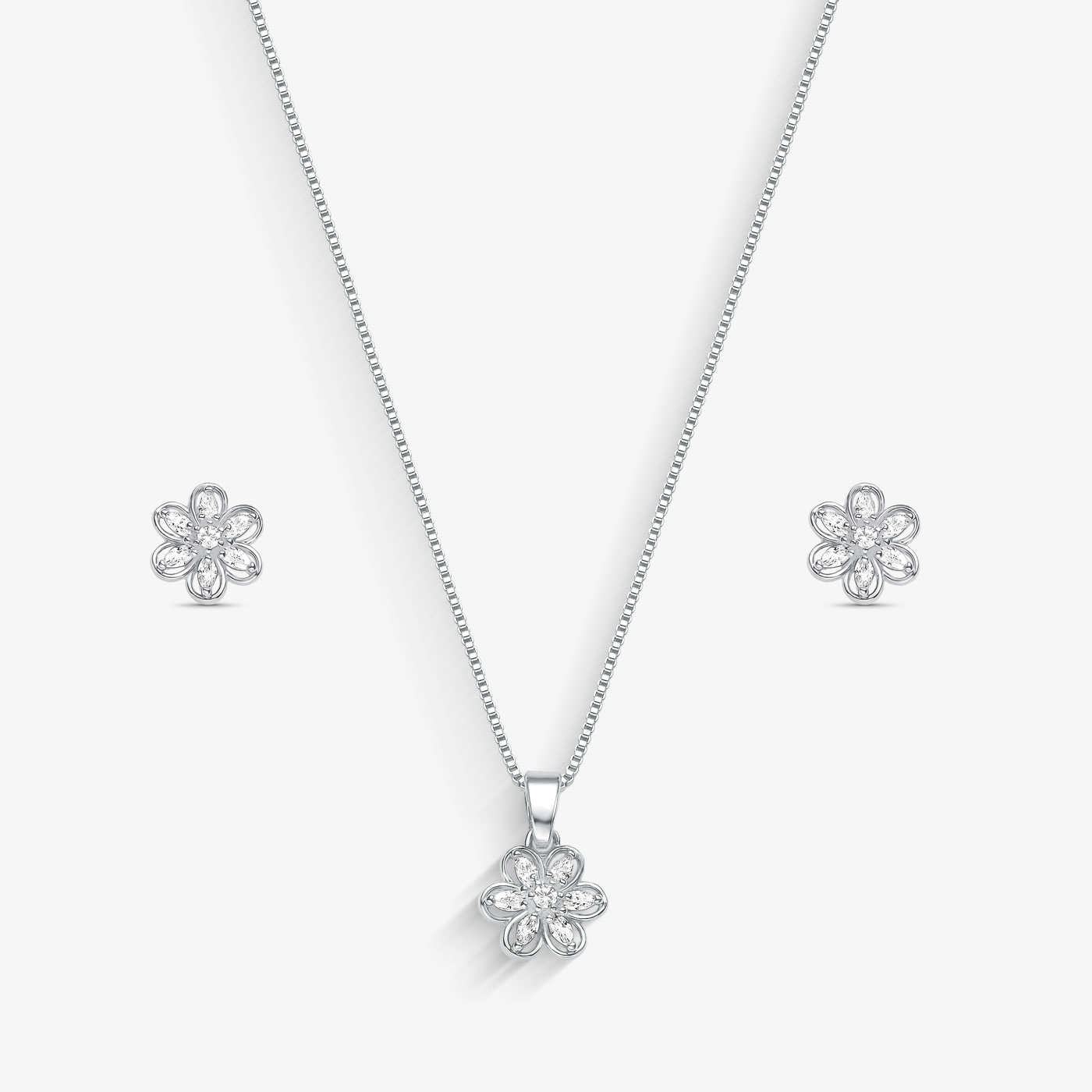Conjunto Flor Pétalas de Cristal