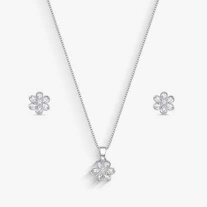 Conjunto Flor Pétalas de Cristal