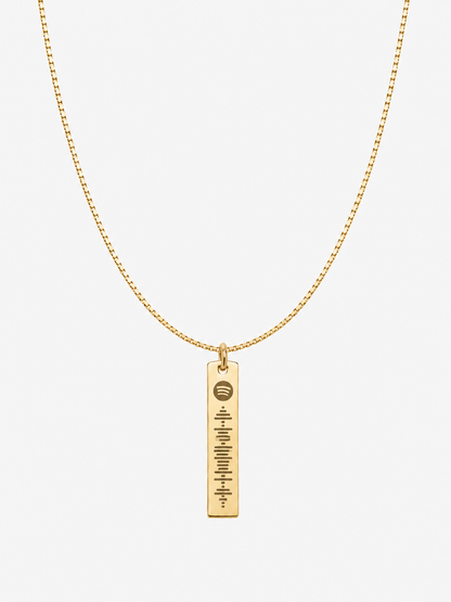 Colar  Personalizado Spotify Folheado a Ouro 18K