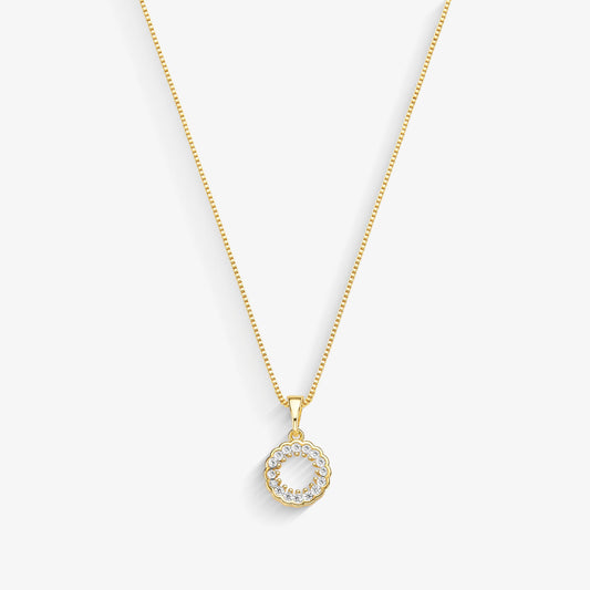 Colar Ponto de Luz Circular Folheado a Ouro 18k