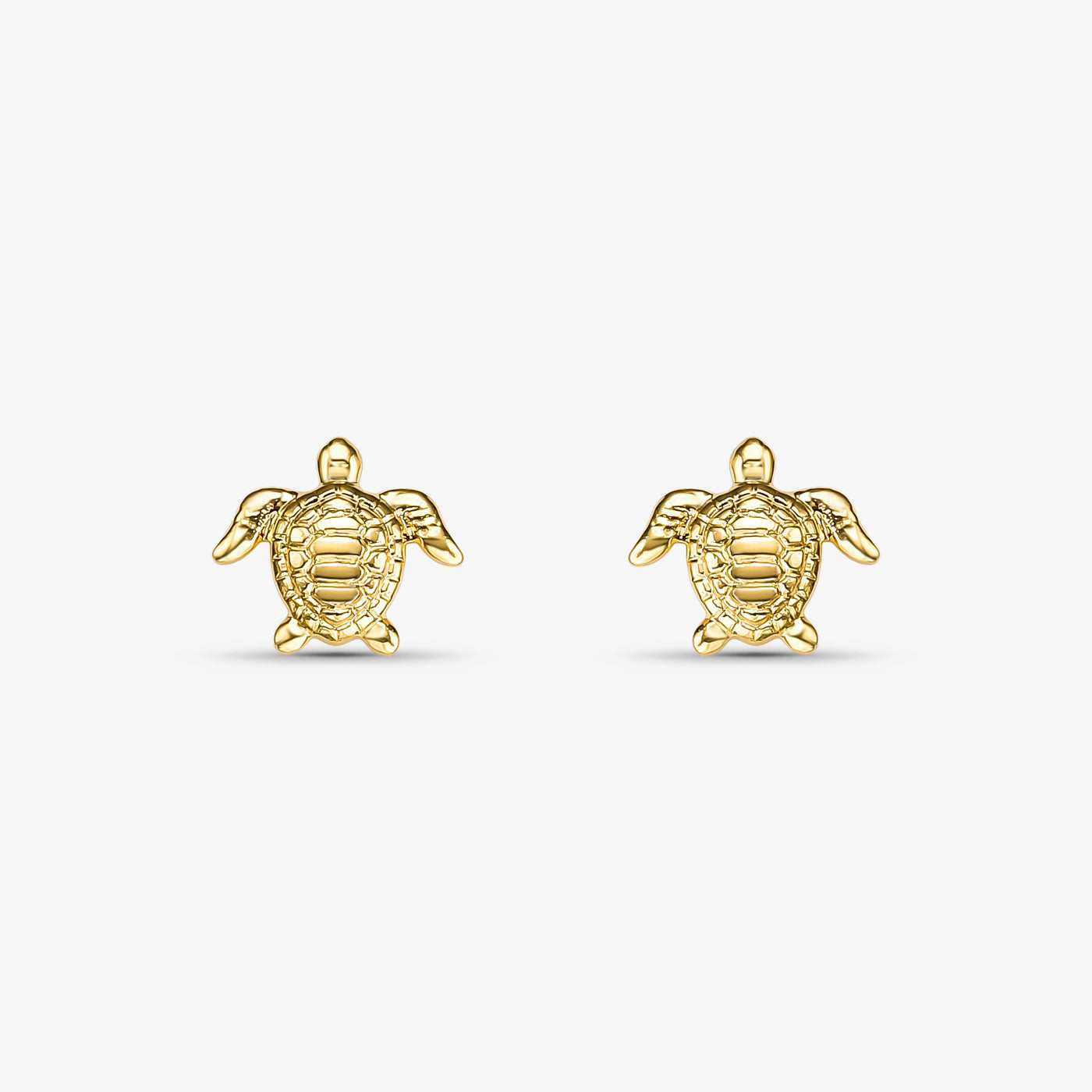 Brinco Tartaruga Texturizado Folheado a Ouro 18k