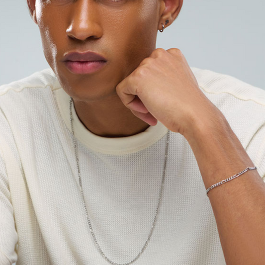 Pulseira de Aço Masculina Elo Fígaro