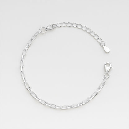 Pulseira Elo Cadeado Folheado a Prata