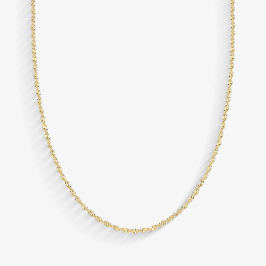 Choker Torcido Laminado Folheado a Ouro18k