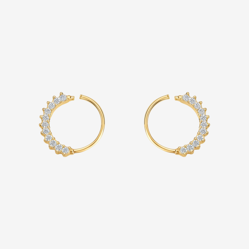 Piercing Septo Cravejado Folheado a Ouro 18k