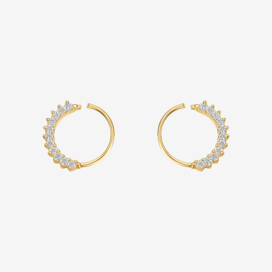 Piercing Septo Cravejado Folheado a Ouro 18k