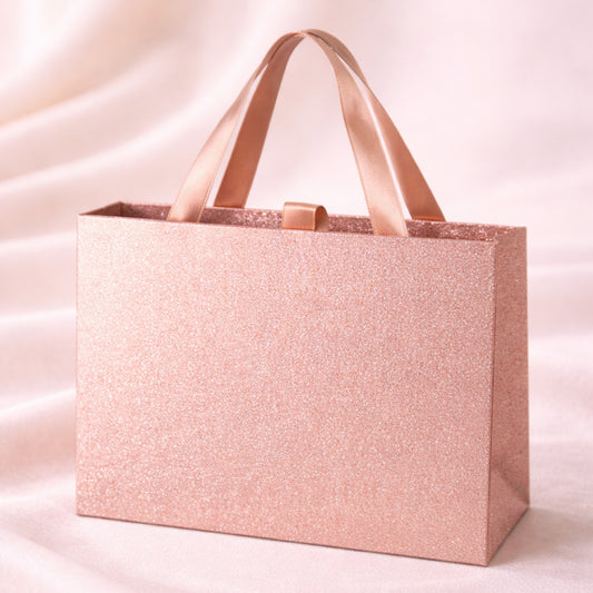 Bolsa Presente Sayuri- Caixa Rosa Glitter