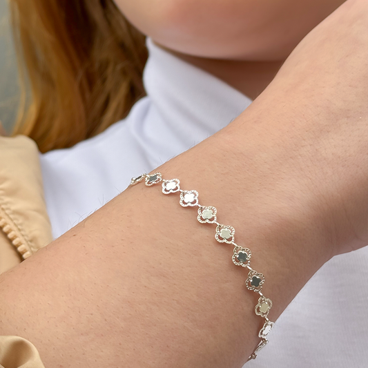 Pulseira Trevo Chapinha Vazado