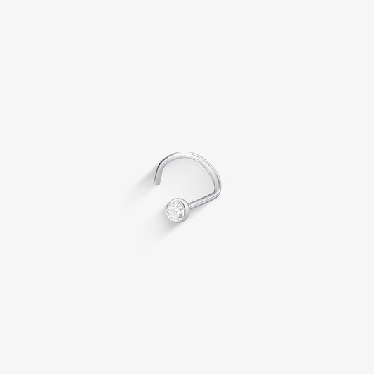 Piercing Nostril Prata Ponto de Luz
