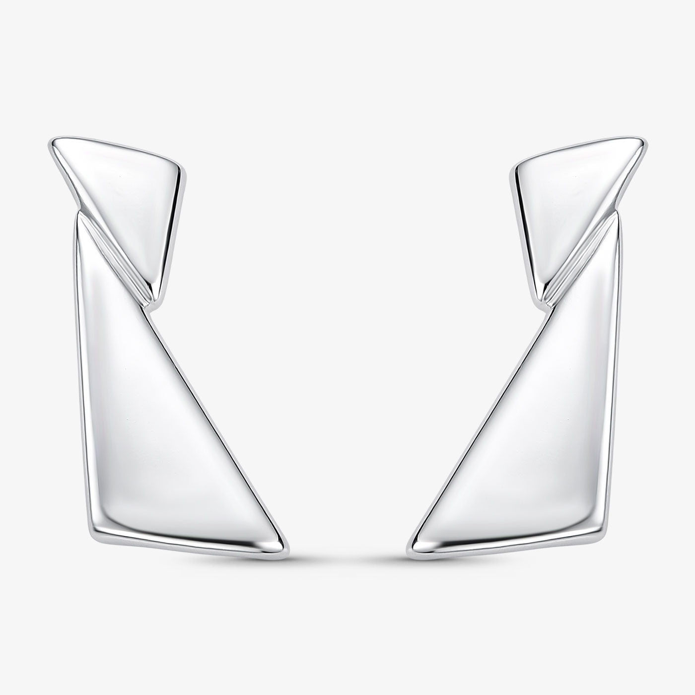 Brinco Geométrico Folheado a Prata