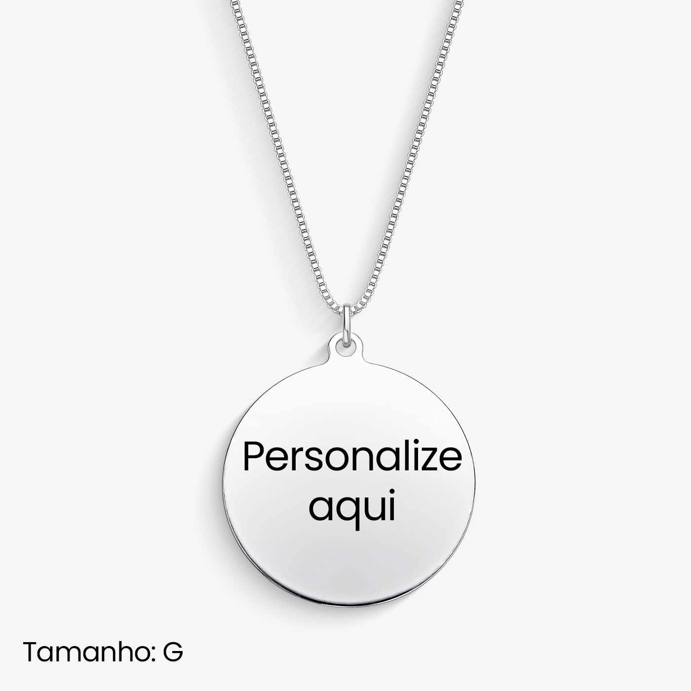 Colar Medalha com Nome Personalizado