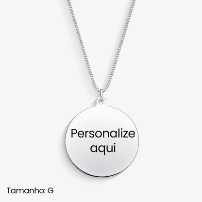 Colar Medalha com Nome Personalizado