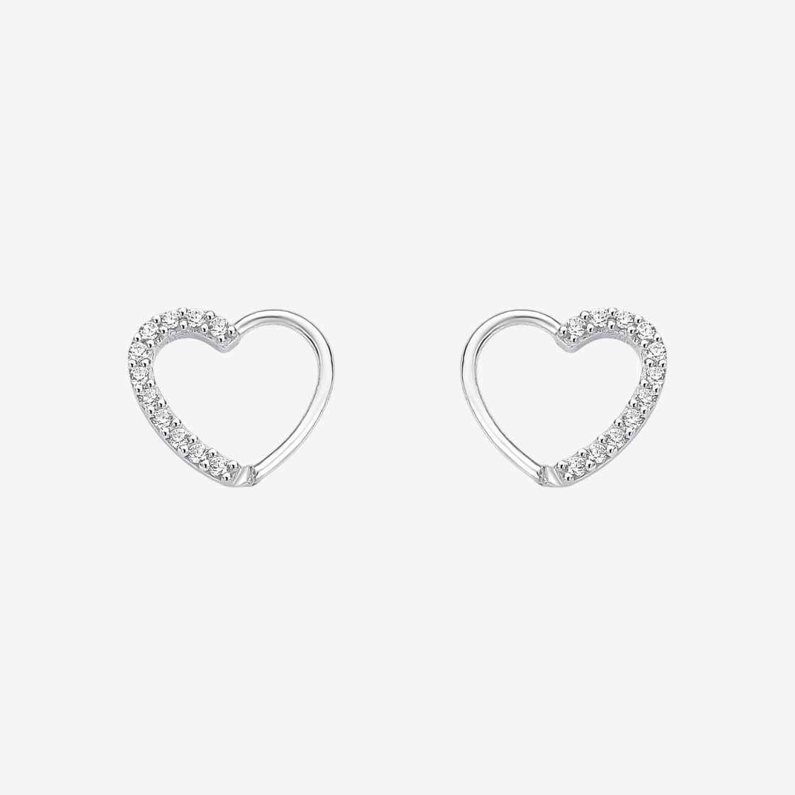 Piercing Prata Daith Coração Cravejado