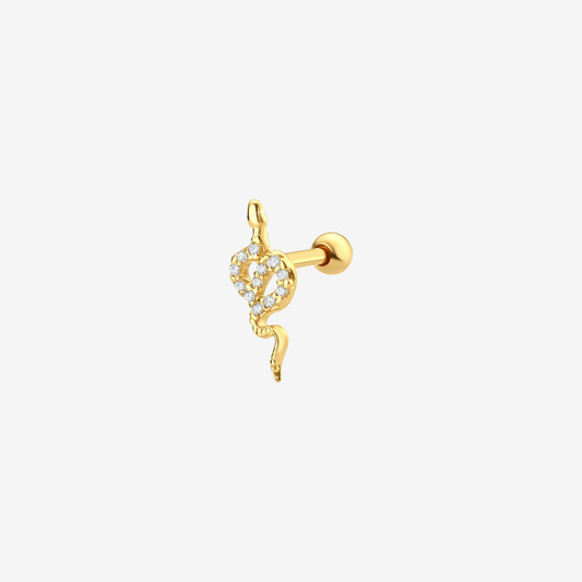 Piercing Helix Cobra Folheado a Ouro 18k