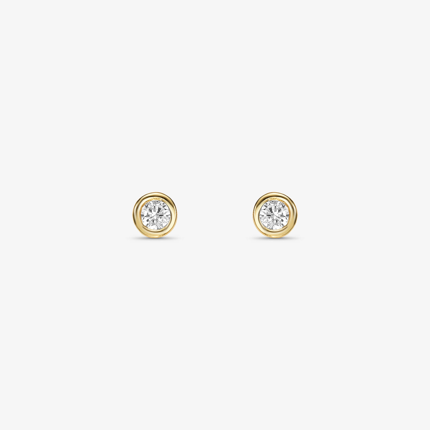 Brinco Redondo Ponto de Luz Folheado a Ouro 18K