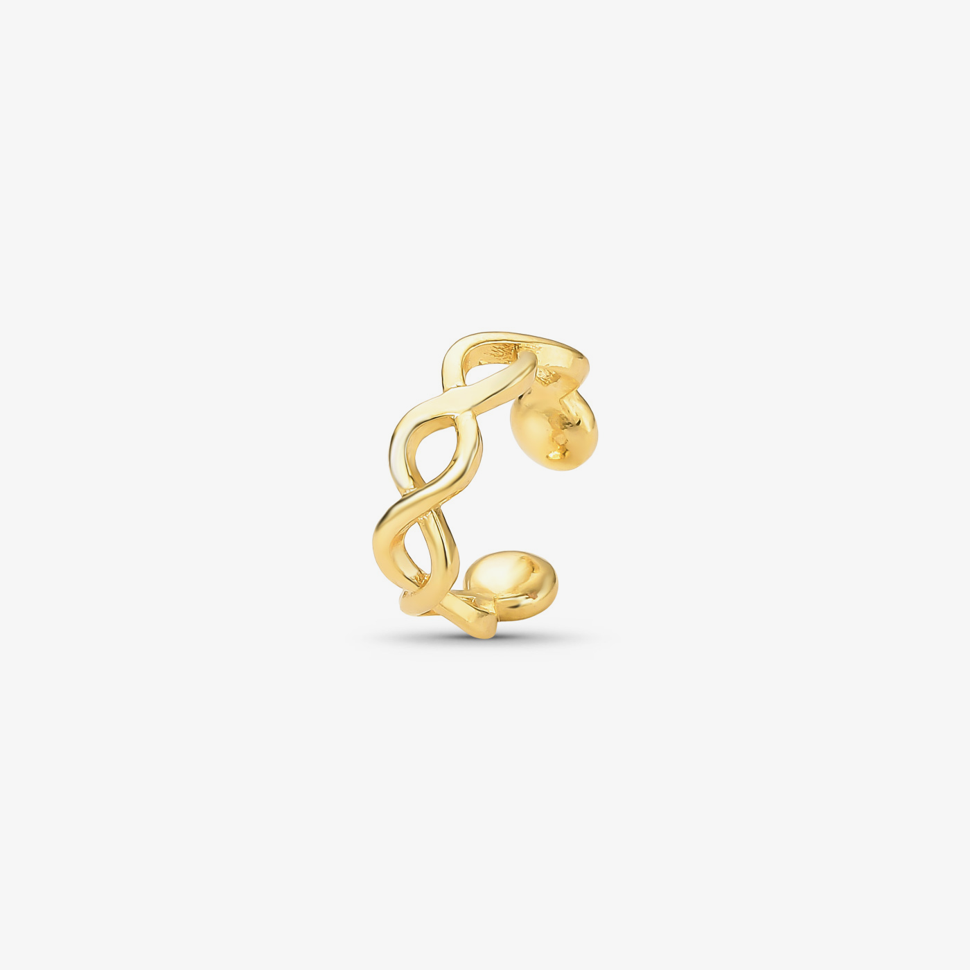 Piercing Fake Orelha Infinito Folheado a Ouro 18k