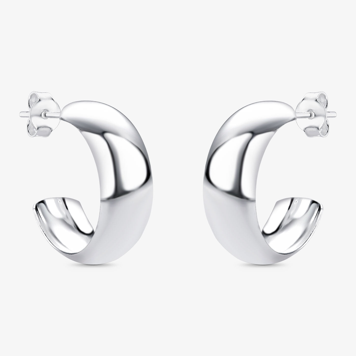 Brinco Argola Lisa 20mm Folheado a Prata