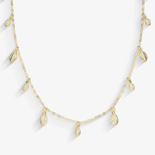 Choker Búzios Folheado a Ouro18k