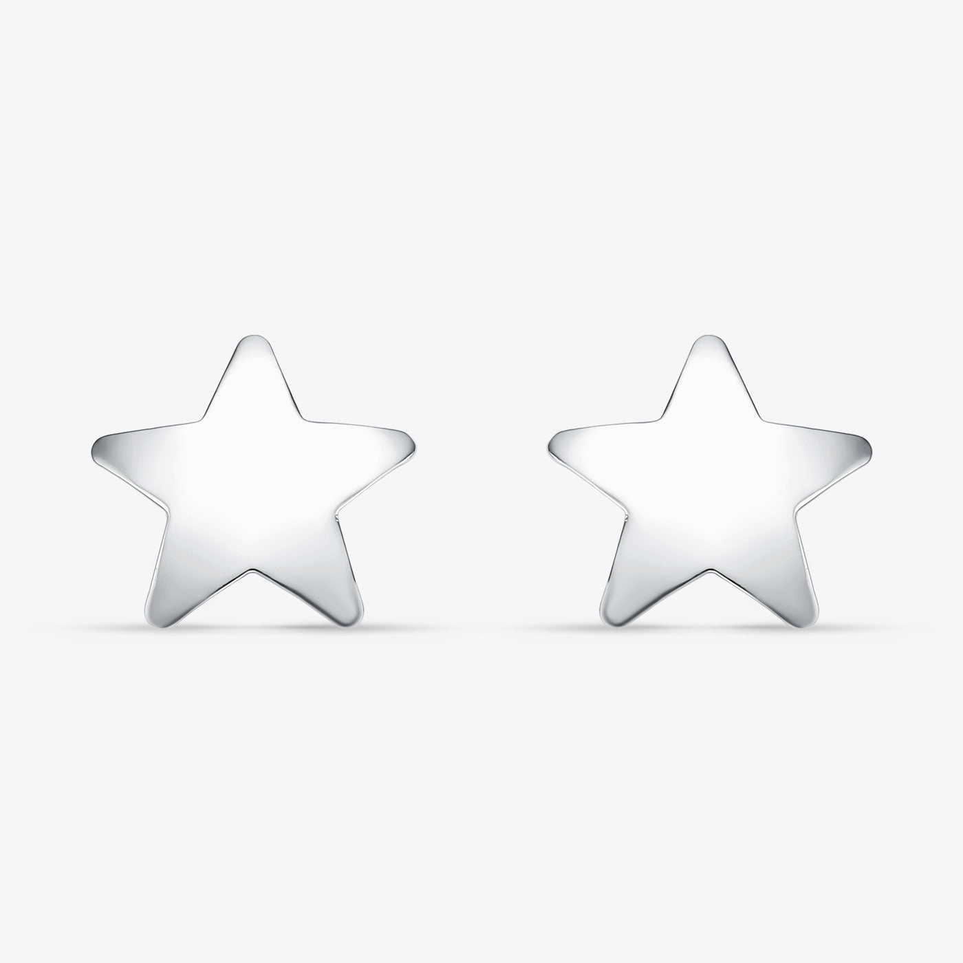 Brinco Estrela Lisa Folheado a Prata