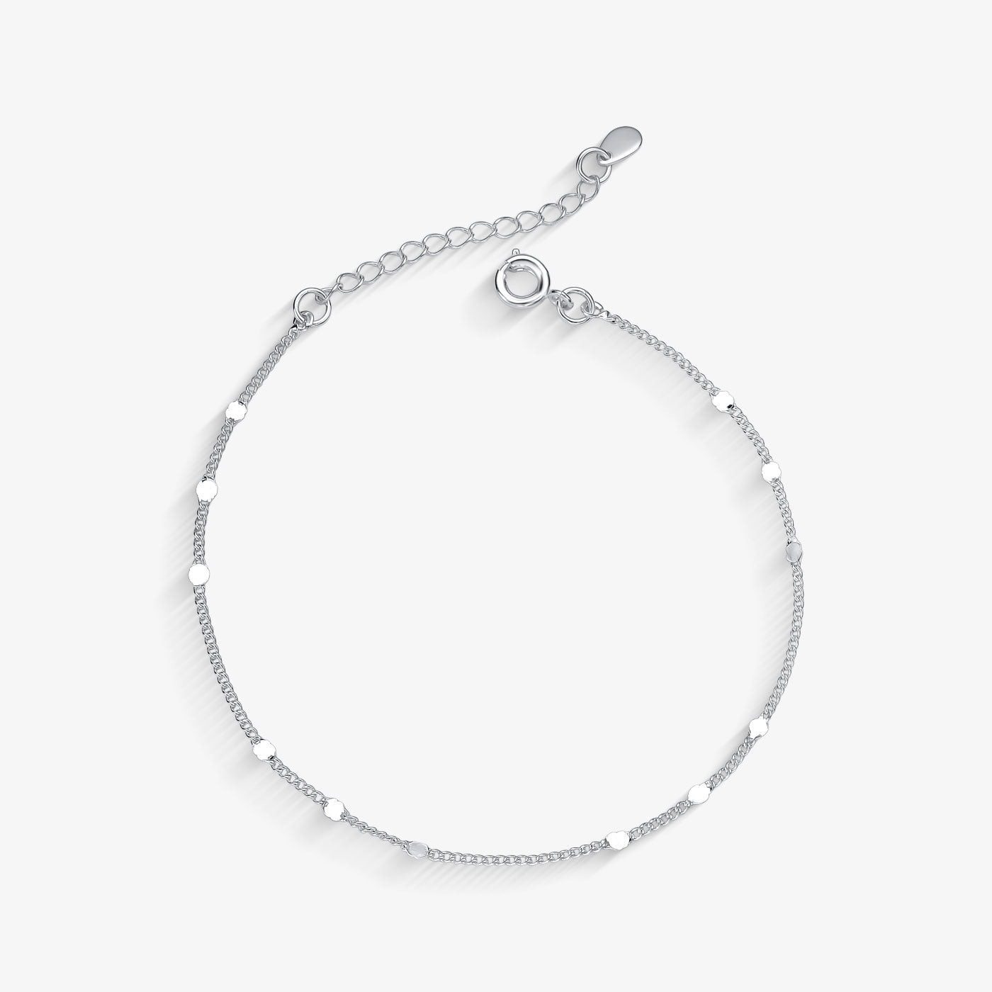 Pulseira Chapa Redonda Folheado a Prata