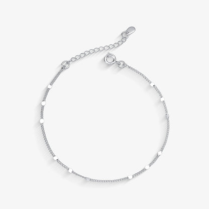 Pulseira Chapa Redonda Folheado a Prata