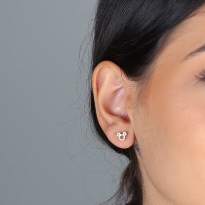 Brinco Ursinho Cravejado Folheado a Ouro 18k